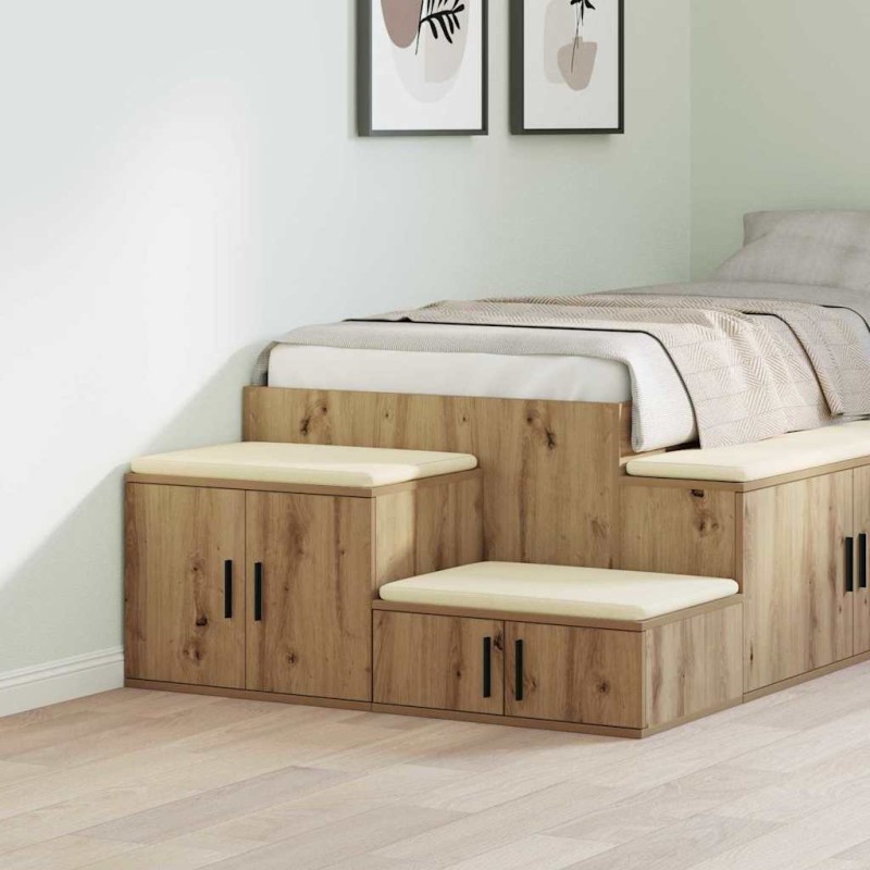 vidaXL Ντουλάπι αποθήκευσης 2 τμχ. Artisan Oak 103 x 41 x 40 εκ