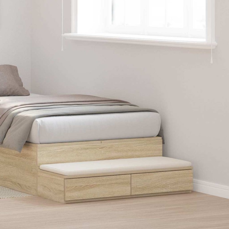 vidaXL Συρτάρια κρεβατιού με συρτάρι Δρύς Sonoma 80 x 36,5 x 16,5 εκ