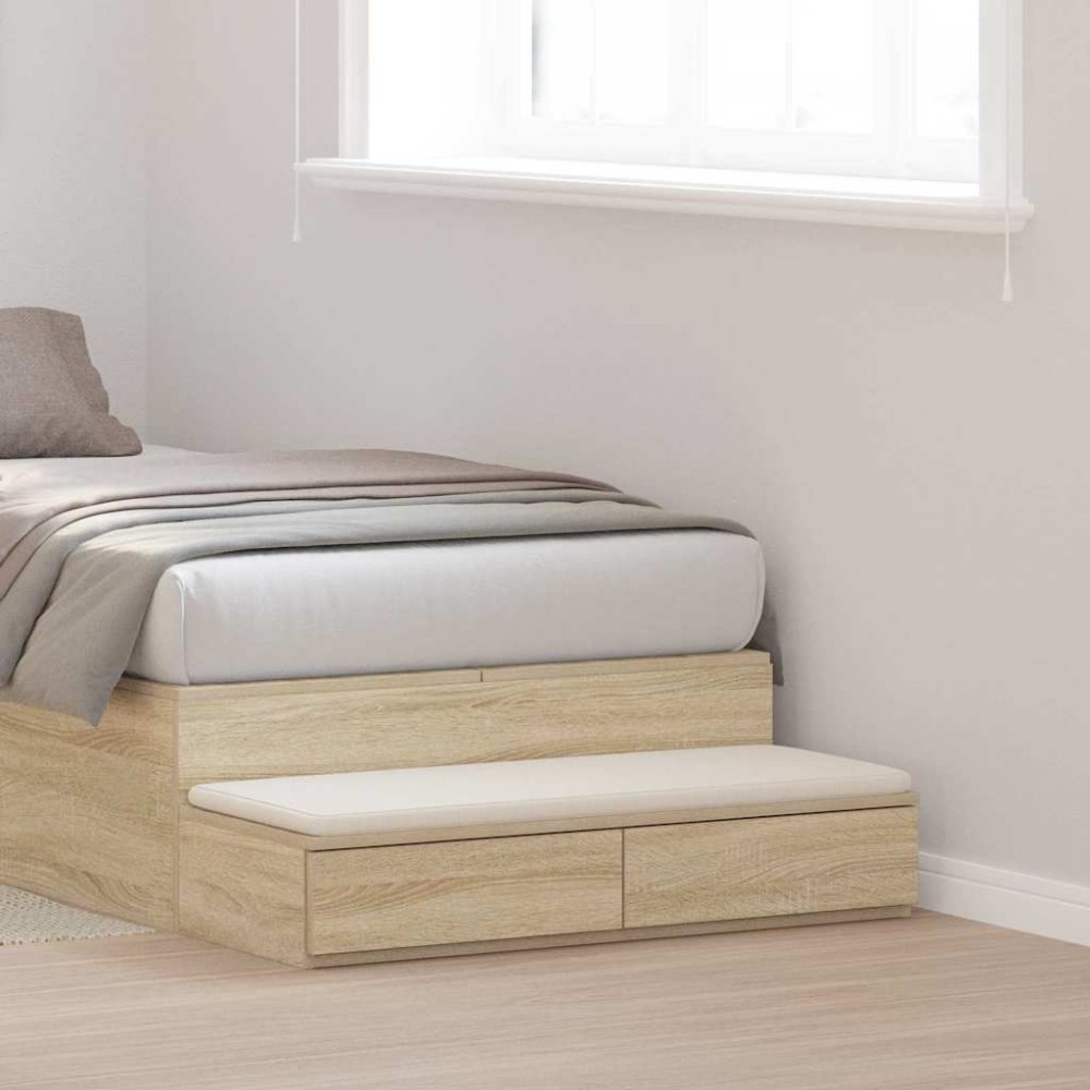 vidaXL Συρτάρια κρεβατιού με συρτάρι Δρύς Sonoma 90 x 36,5 x 16,5 εκ