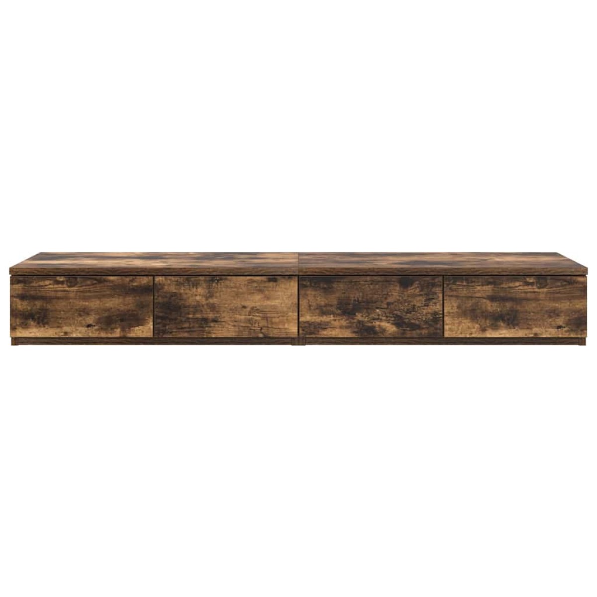 vidaXL Συρτάρια κρεβατιού Καπνιστό Δρύς 120 x 36,5 x 16,5 εκ