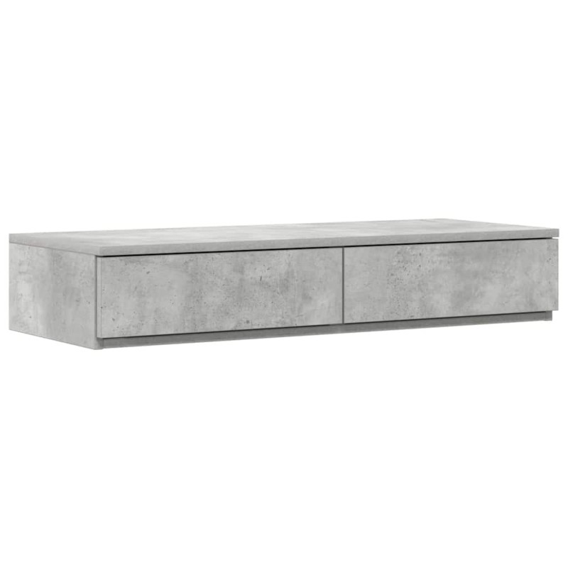 vidaXL Συρτάρια κρεβατιού Σκυρόδεμα Γκρι 75 x 36,5 x 16,5 εκ
