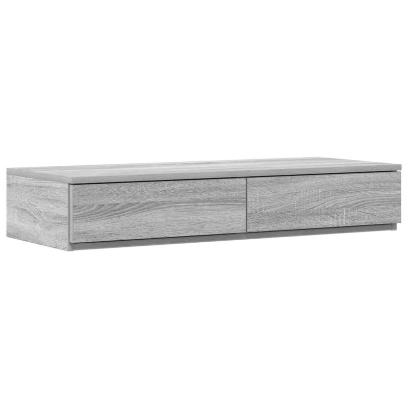 vidaXL Συρτάρια κρεβατιού Γκρίζο Σονομα 75 x 36,5 x 16,5 εκ