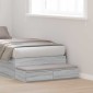 vidaXL Συρτάρια κρεβατιού Γκρίζο Σονομα 75 x 36,5 x 16,5 εκ