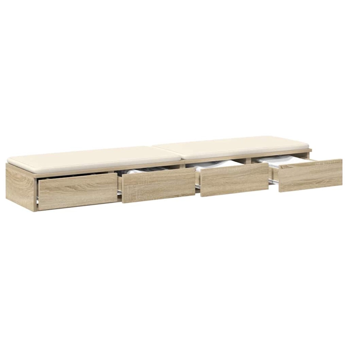 vidaXL Συρτάρια κρεβατιού Δρύς Sonoma 160 x 36,5 x 16,5 εκ