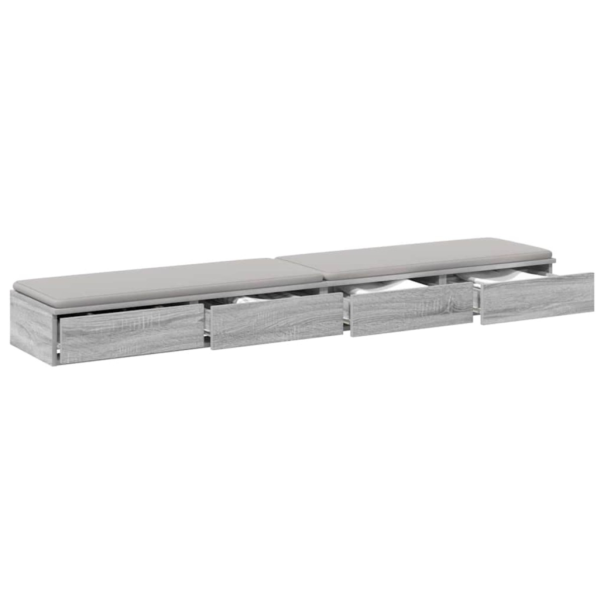 vidaXL Συρτάρια κρεβατιού Γκρίζο Σονομα 180 x 36,5 x 16,5 εκ