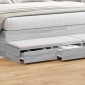 vidaXL Συρτάρια κρεβατιού Γκρίζο Σονομα 180 x 36,5 x 16,5 εκ