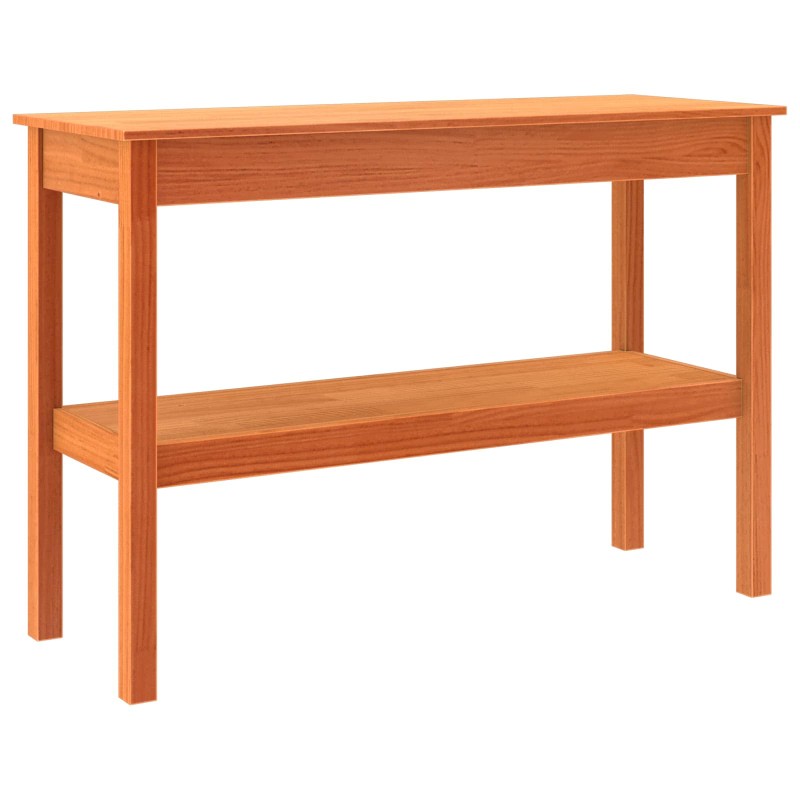 vidaXL Τραπέζι κονσόλας Κερωμένο καφέ 110 x 40 x 75 cm Στερεό πεύκο