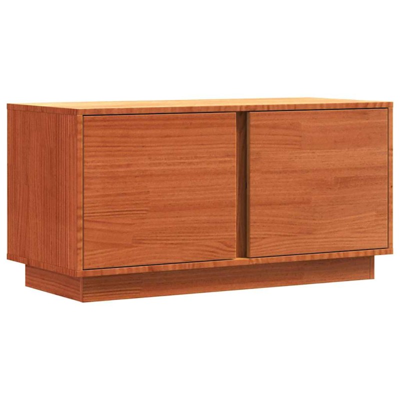 vidaXL Ντουλάπι TV Κερωτό καφέ 80 x 35 x 40,5 εκ. Στερεά ξυλεία πεύκου