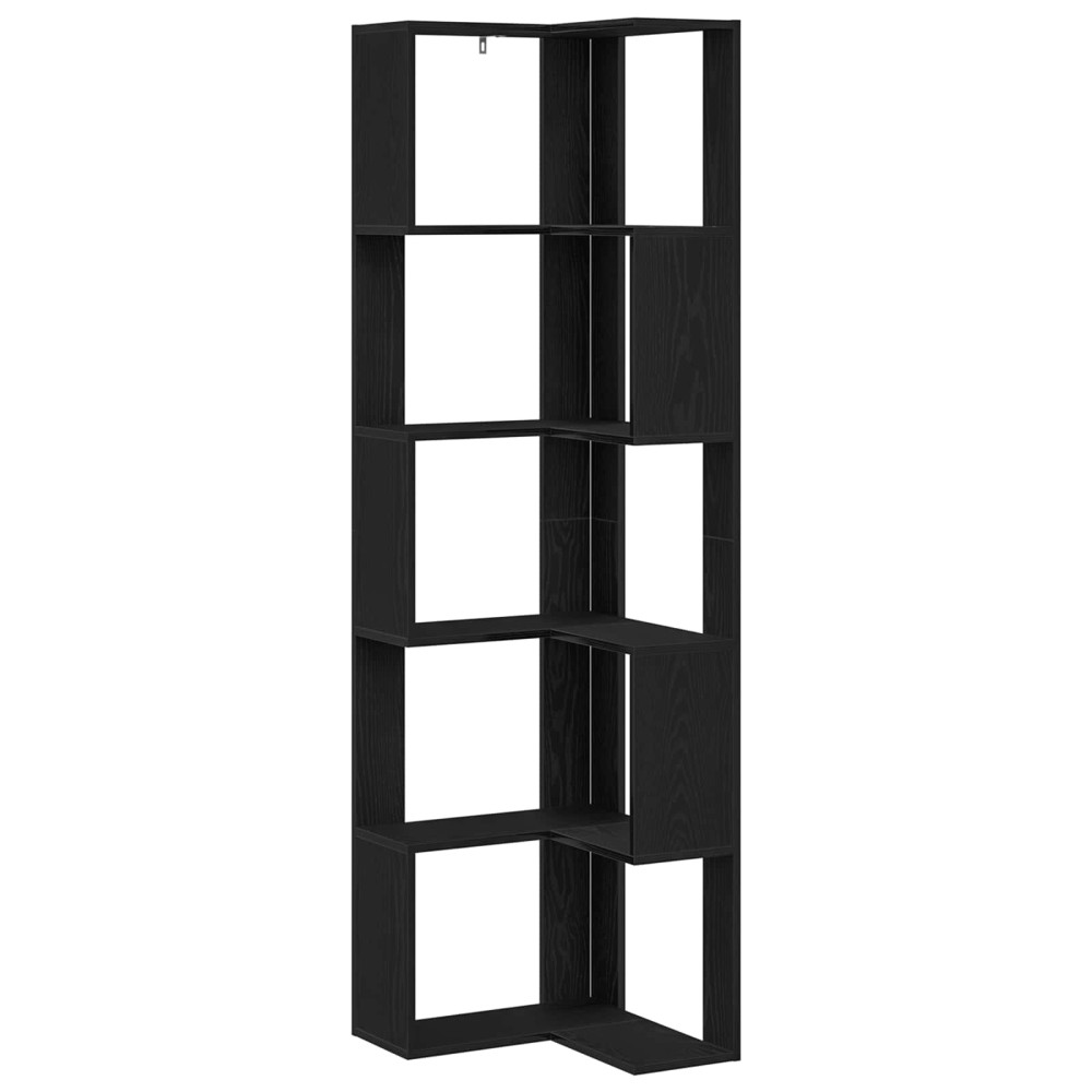 vidaXL Βιβλιοθήκη 5 επίπεδα 50 x 50 x 179 εκ Μαύρη Οξυά