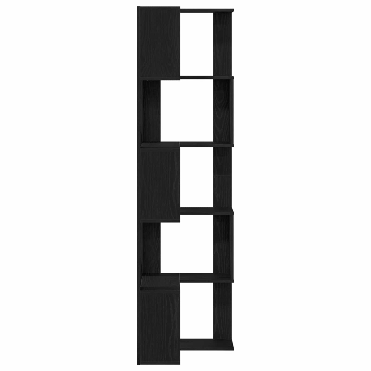 vidaXL Βιβλιοθήκη 5 επίπεδα 50 x 50 x 179 εκ Μαύρη Οξυά