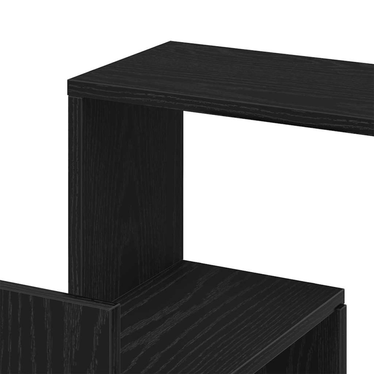 vidaXL Ράφι Γωνίας Τοίχου Μαύρη Οξυά 45 x 45 x 147 cm