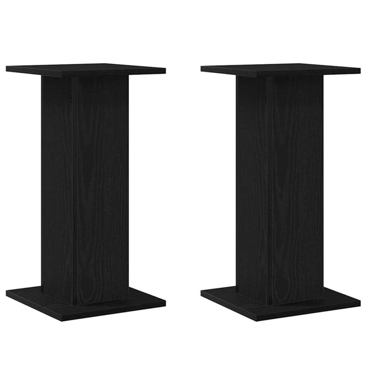 vidaXL Βάσεις Ηχείων 2 τμχ. Μαύρη Οξυά 30 x 30 x 60 cm