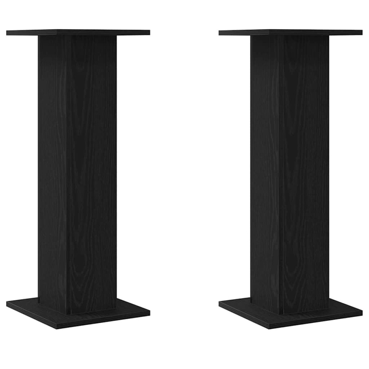vidaXL Βάσεις Ηχείων 2 τμχ. Μαύρη Οξυά 30 x 30 x 80 cm