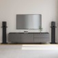 vidaXL Βάσεις Ηχείων 2 τμχ. Μαύρη Οξυά 30 x 30 x 80 cm