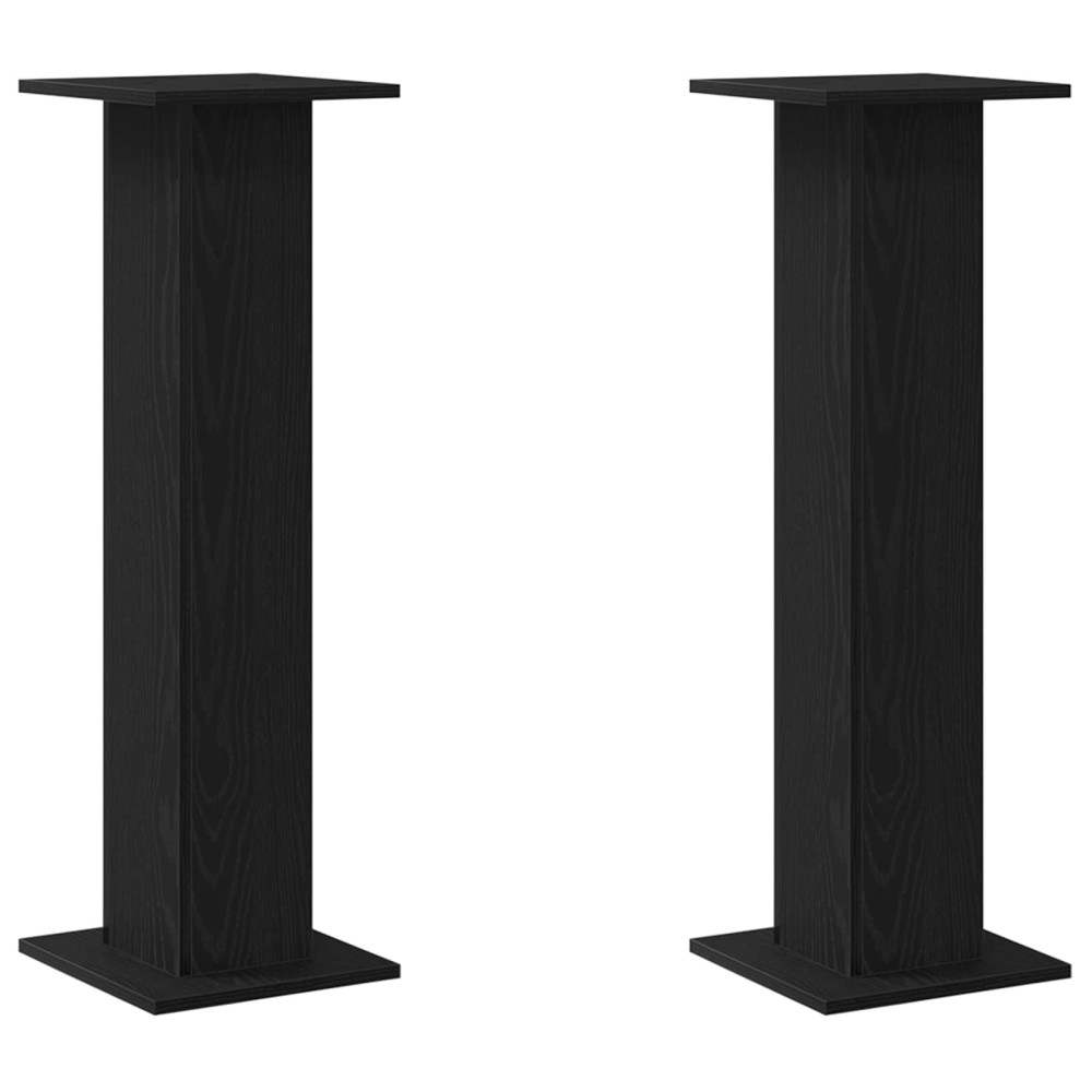 vidaXL Βάσεις Ηχείων 2 τμχ. Μαύρη Οξυά 30 x 30 x 95 cm