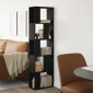 vidaXL Βιβλιοθήκη 5.0 επίπεδα 45 x 23,5 x 162,5 εκ. Μαύρη Οξυά