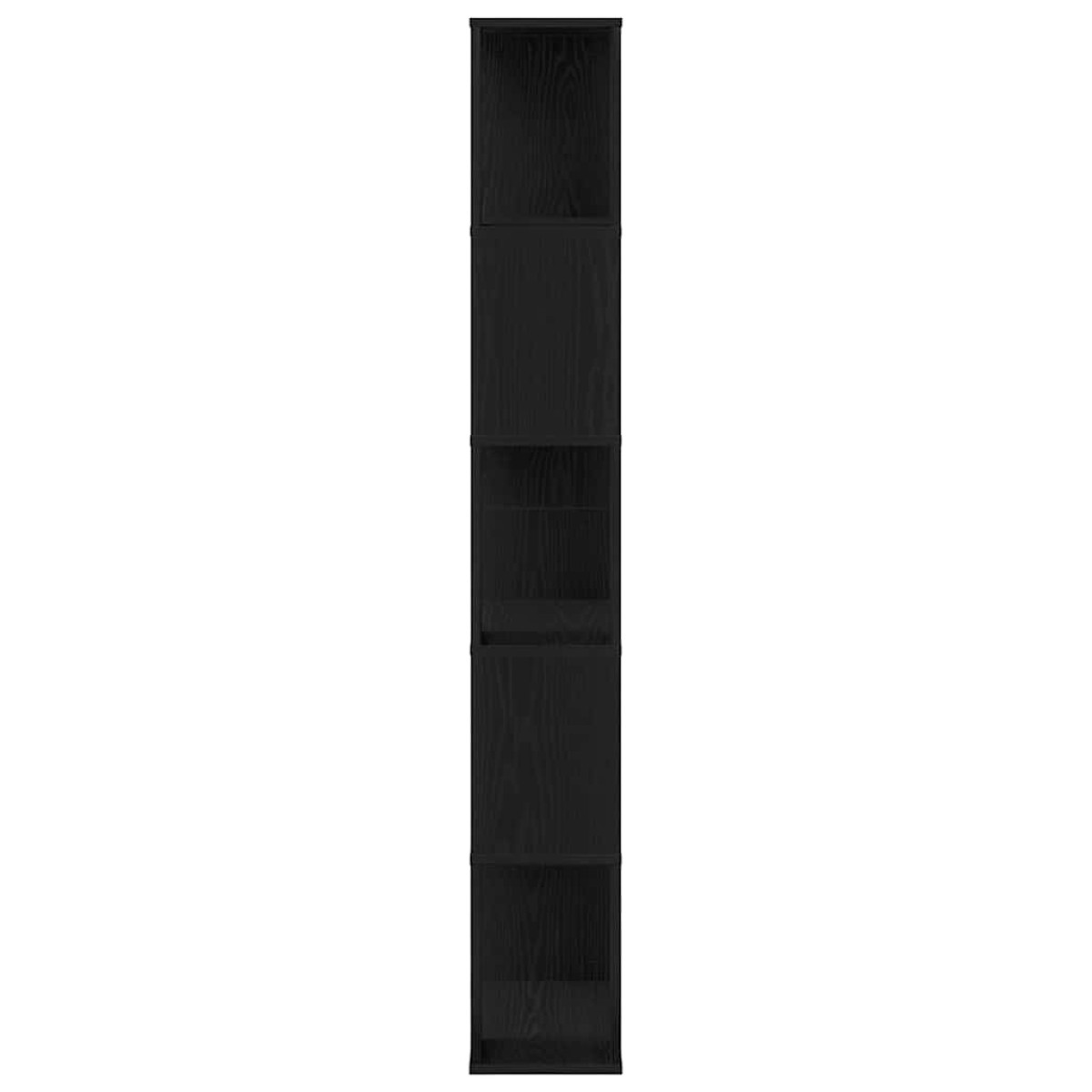 vidaXL Βιβλιοθήκη 5.0 επίπεδα 45 x 23,5 x 162,5 εκ. Μαύρη Οξυά