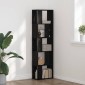 vidaXL Βιβλιοθήκη 5.0 επίπεδα 45 x 23,5 x 162,5 εκ. Μαύρη Οξυά