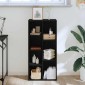 vidaXL Βιβλιοθήκη 7 επίπεδα 50 x 25 x 102 εκ Μαύρη Οξυά