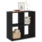 vidaXL Βιβλιοθήκη Μαύρη Οξυά 68.5 x 32 x 68.5 εκ