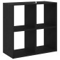 vidaXL Βιβλιοθήκη Μαύρη Οξυά 68.5 x 32 x 68.5 εκ