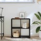 vidaXL Βιβλιοθήκη Μαύρη Οξυά 68.5 x 32 x 68.5 εκ