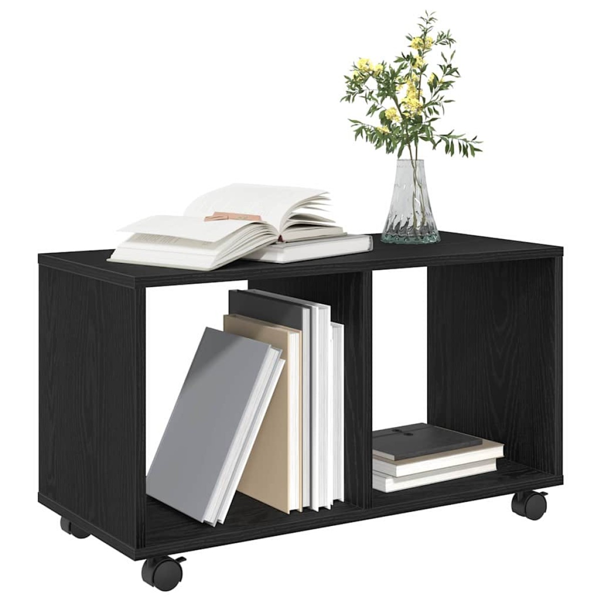 vidaXL End Table Μαύρη Οξυά 72 x 33 x 42,5 εκ. Επεξεργασμένο ξύλο