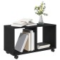 vidaXL End Table Μαύρη Οξυά 72 x 33 x 42,5 εκ. Επεξεργασμένο ξύλο