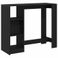 vidaXL Τραπέζι μπαρ 124 x 46 x 103.5 εκ Επεξεργασμένο Ξύλο Μαύρη Οξυά