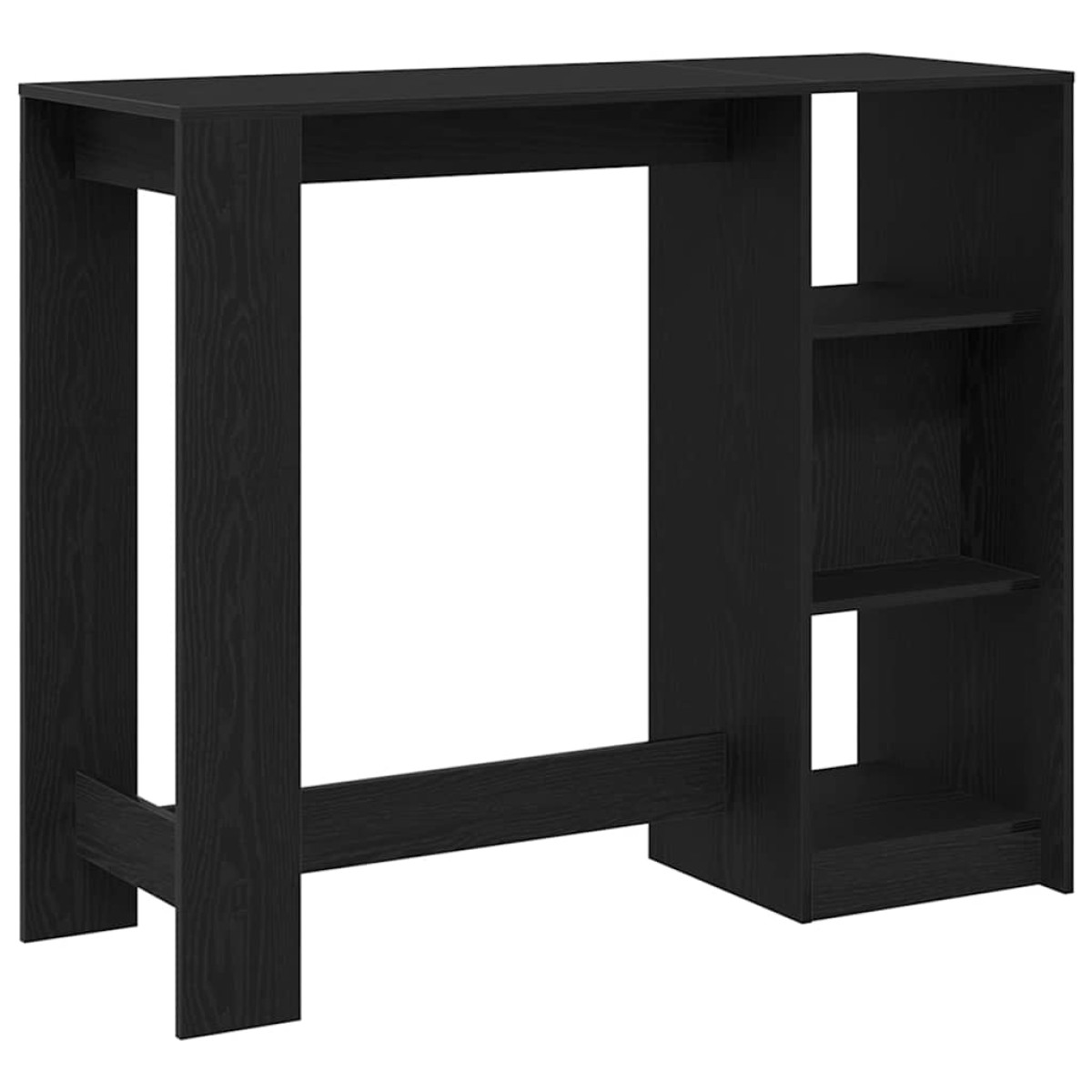 vidaXL Τραπέζι μπαρ 124 x 46 x 103.5 εκ Επεξεργασμένο Ξύλο Μαύρη Οξυά
