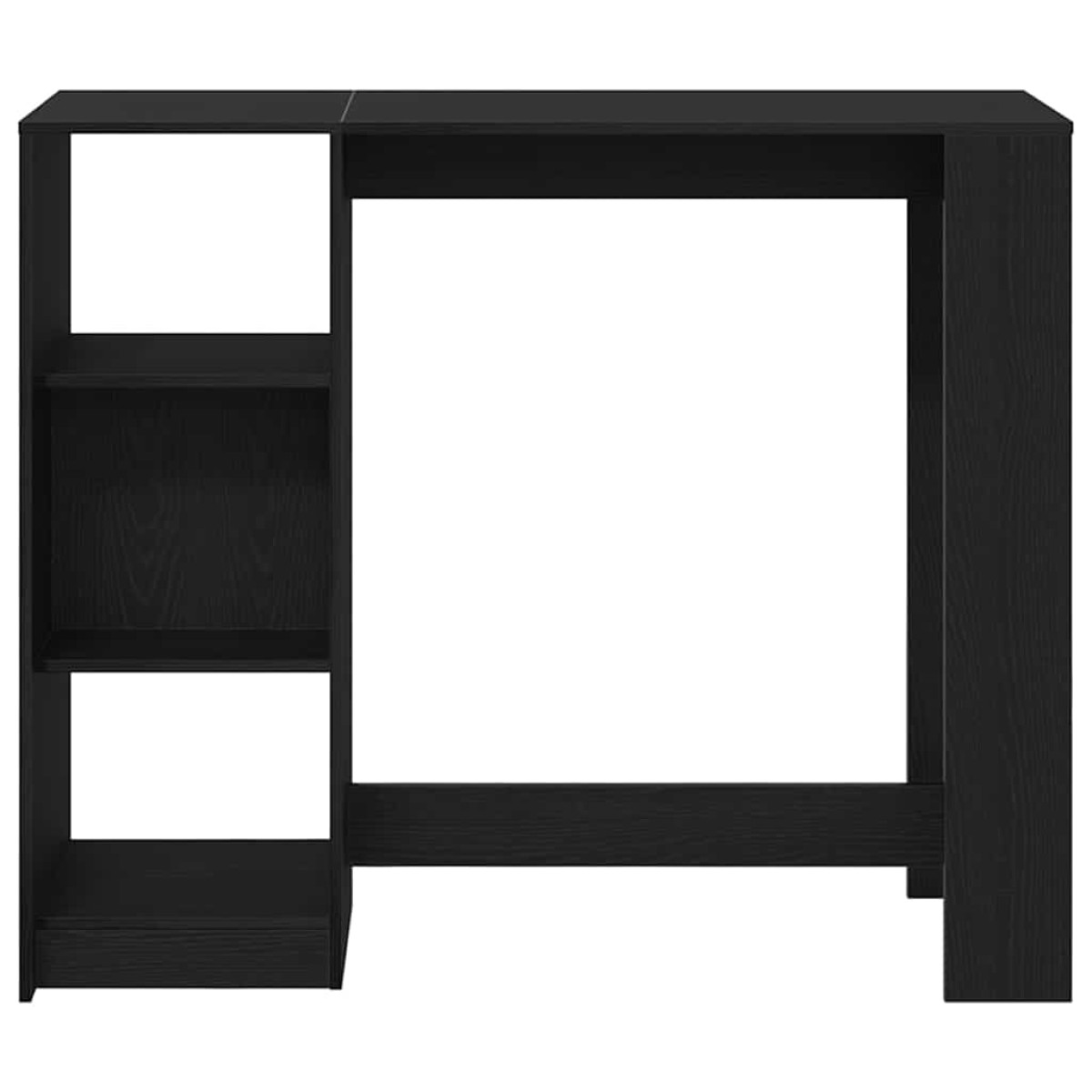 vidaXL Τραπέζι μπαρ 124 x 46 x 103.5 εκ Επεξεργασμένο Ξύλο Μαύρη Οξυά