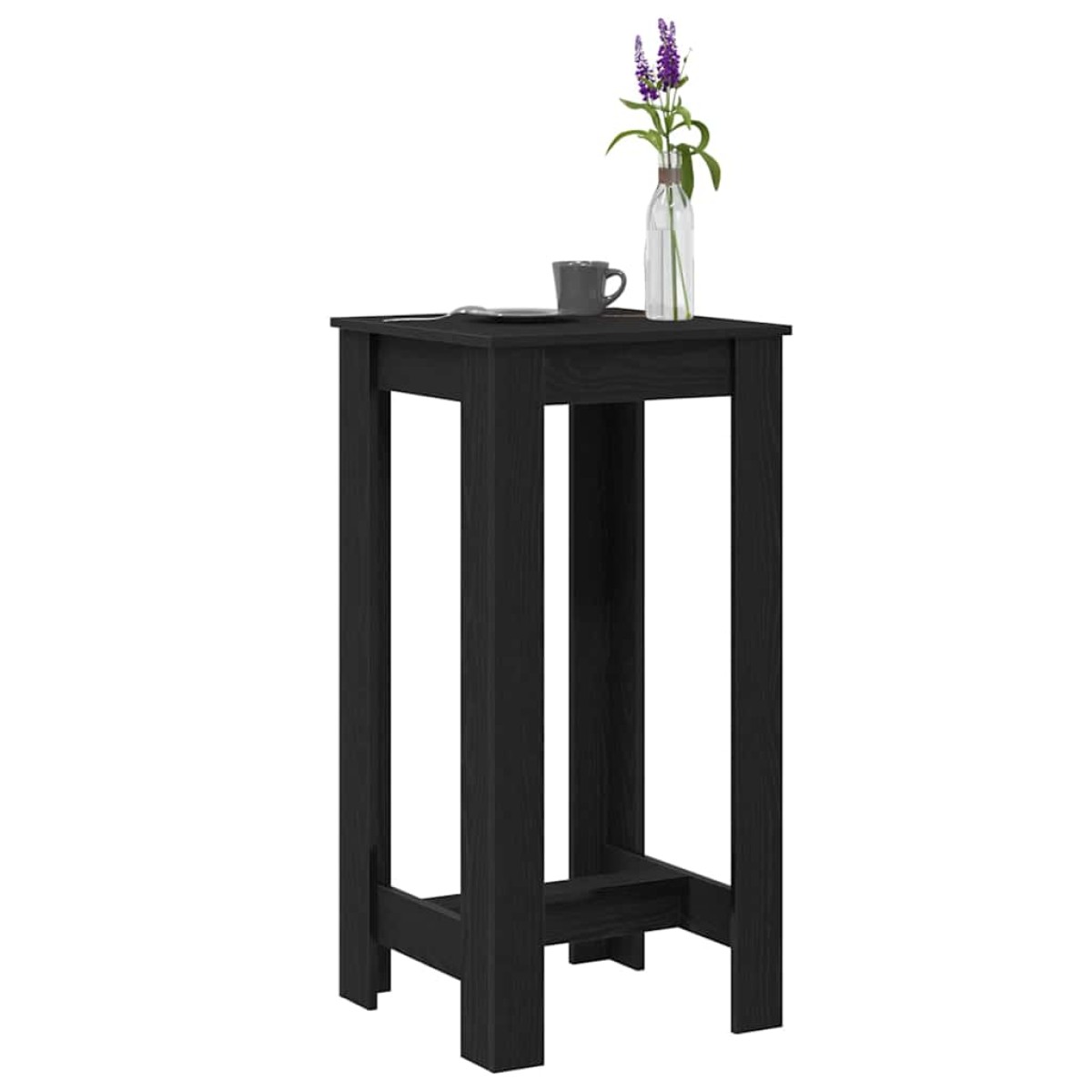 vidaXL Τραπέζι μπαρ 51 x 50 x 103.5 εκ. Επεξεργασμένο Ξύλο Μαύρη Οξυά