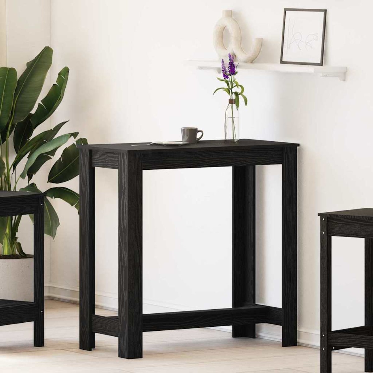 vidaXL Τραπέζι μπαρ 102 x 50 x 103.5 εκ. Επεξεργασμένο Ξύλο Μαύρη Οξυά