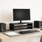 vidaXL Βάση Οθόνης Μαύρη Δρυς 54x22x15 εκ. από Τεχνητό Ξύλο