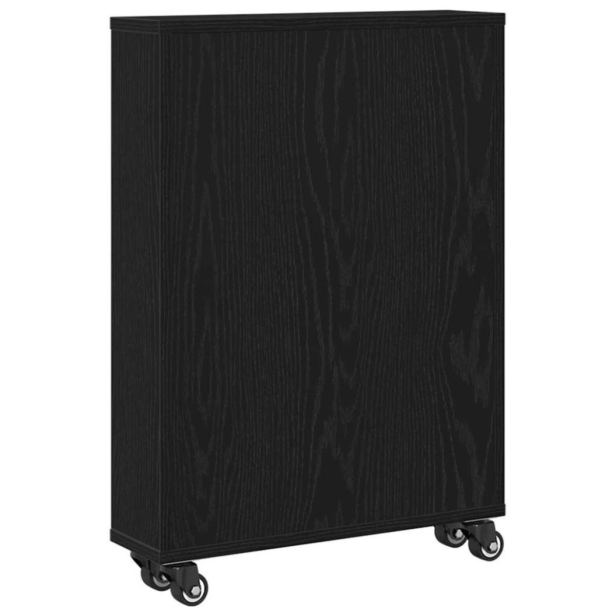 vidaXL Λεπτό Καρότσι Αποθήκευσης 3 επίπεδα 48 x 13 x 68 εκ. Μαύρη Οξυά
