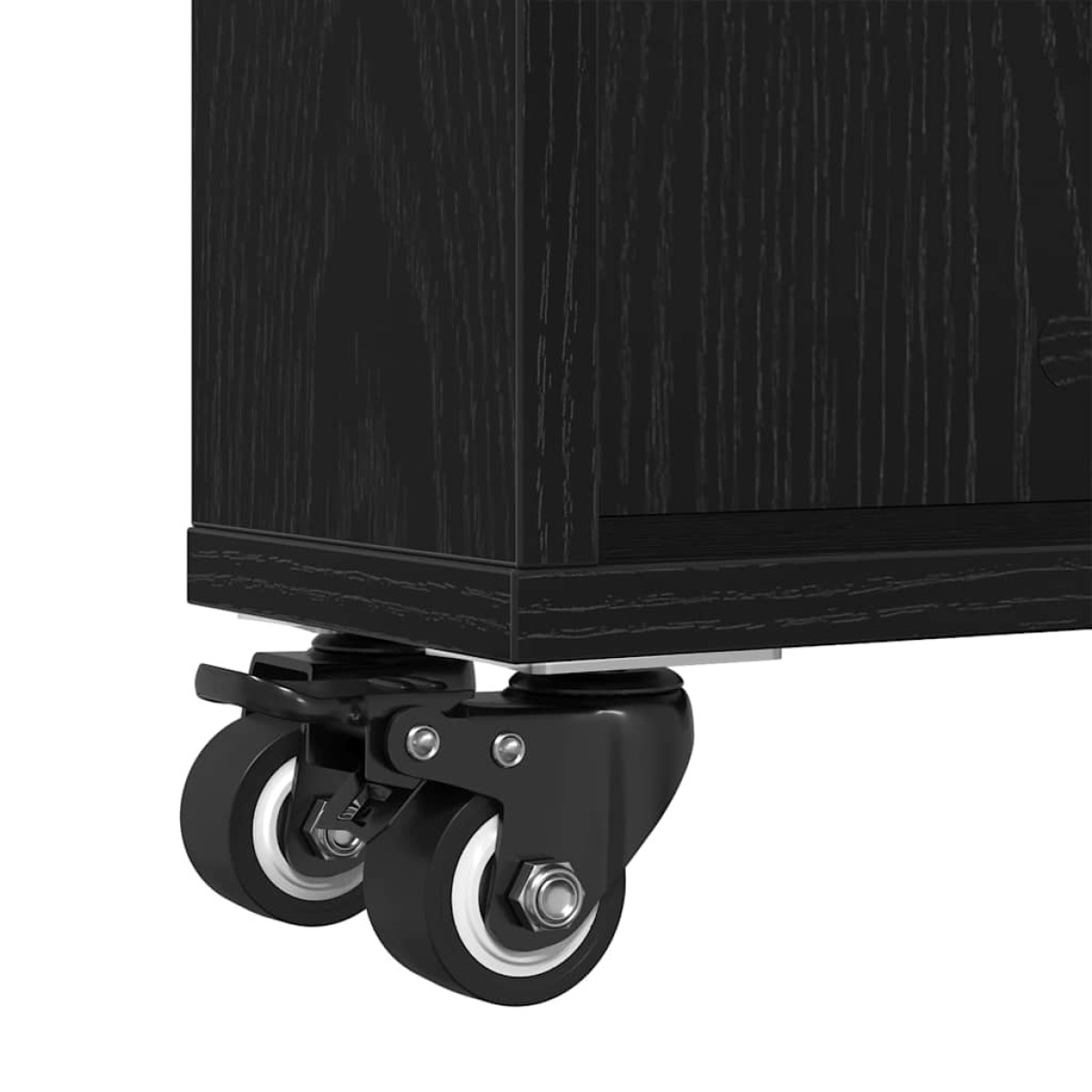 vidaXL Λεπτό Καρότσι Αποθήκευσης 3 επίπεδα 48 x 13 x 68 εκ. Μαύρη Οξυά