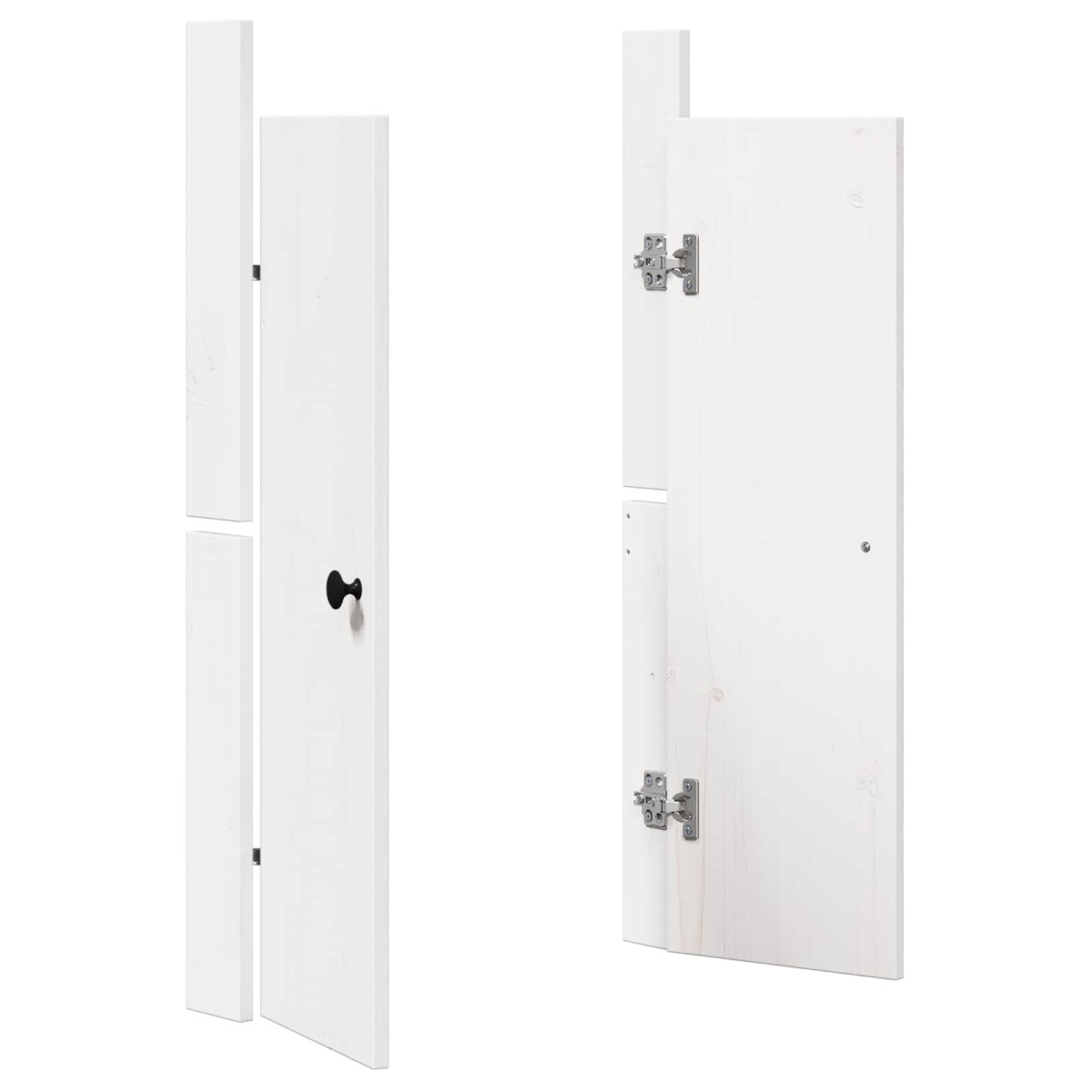 vidaXL Πόρτα κουζίνας MEPPEL Λευκό 50 x 9 x 82 εκ Μασίφ ξύλο πεύκου