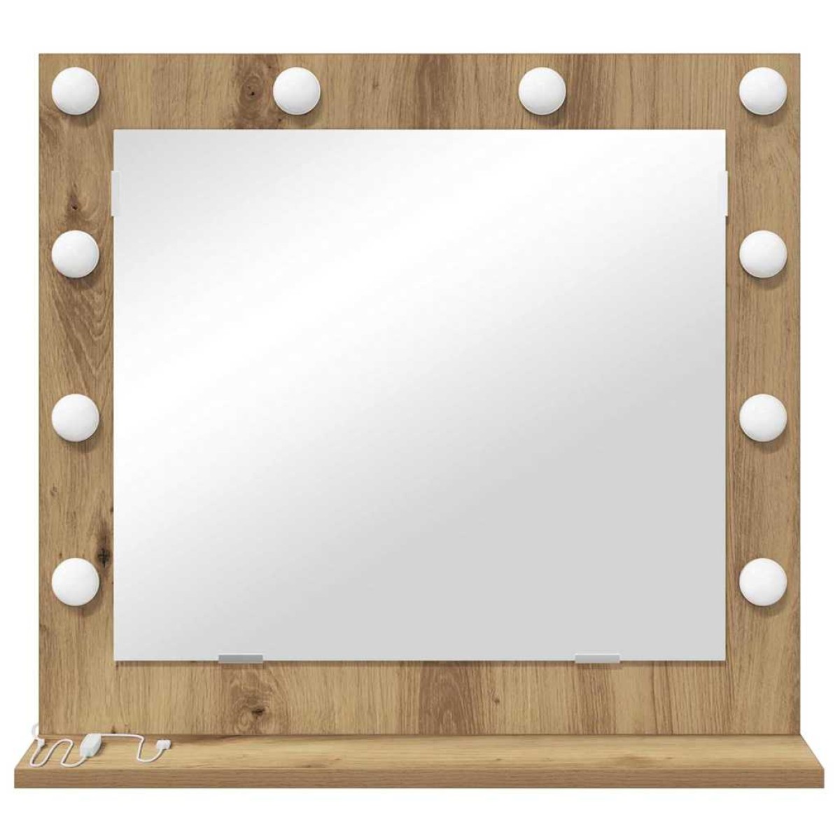 vidaXL Καθρέφτης τουαλέτας Artisan Oak 60 x 55 x 18 εκ. Ορθογώνιος