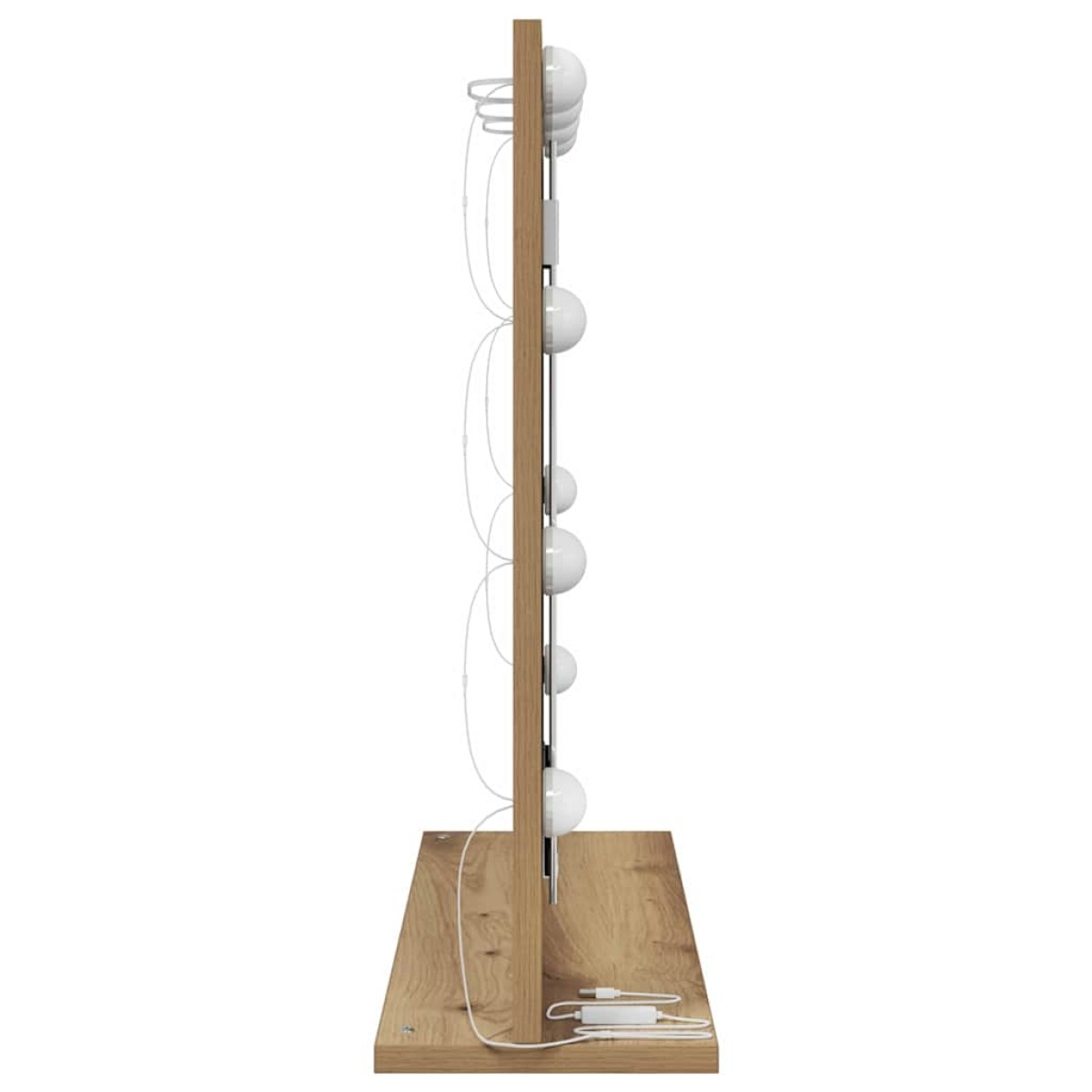 vidaXL Καθρέφτης τουαλέτας Artisan Oak 60 x 55 x 18 εκ. Ορθογώνιος