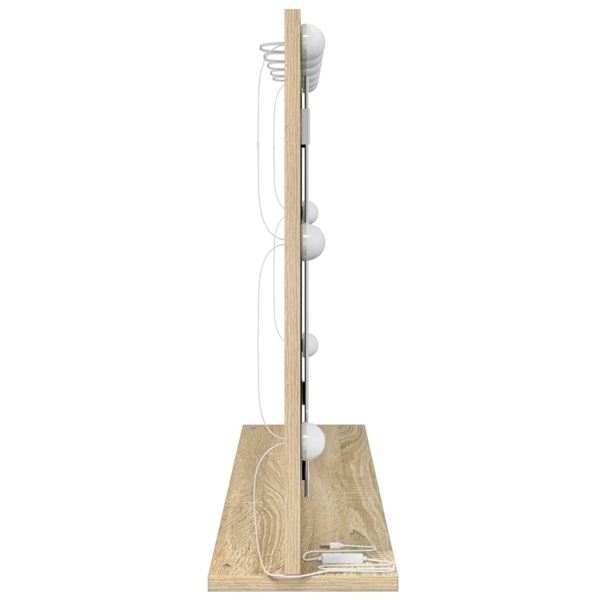 vidaXL Καθρέφτης τουαλέτας Ορθογώνιος Δρύς Sonoma 80 x 55 x 18 εκ.