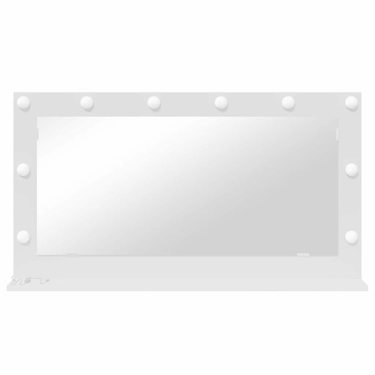 vidaXL Καθρέφτης τουαλέτας Ορθογώνιος Λευκό 100 x 55 x 18 εκ.