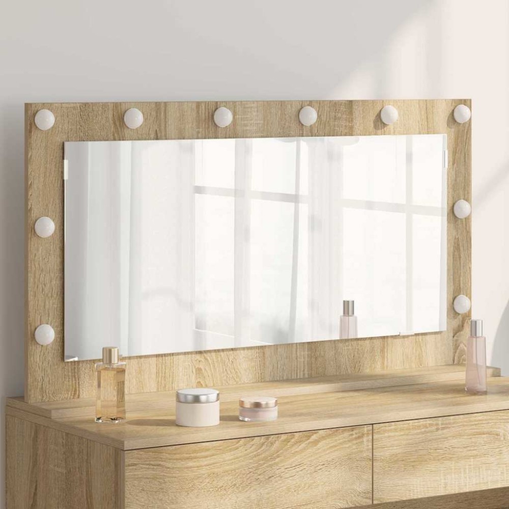 vidaXL Καθρέφτης τουαλέτας Ορθογώνιος Δρύς Sonoma 100 x 55 x 18 εκ.