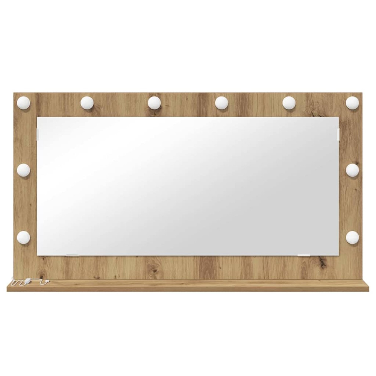 vidaXL Καθρέφτης τουαλέτας Artisan Oak 100 x 55 x 18 εκ. Ορθογώνιος