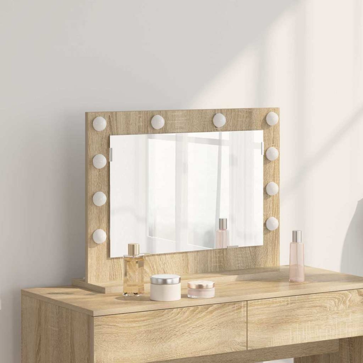 vidaXL Καθρέφτης τουαλέτας Ορθογώνιος Δρύς Sonoma 60 x 45 x 18 εκ.