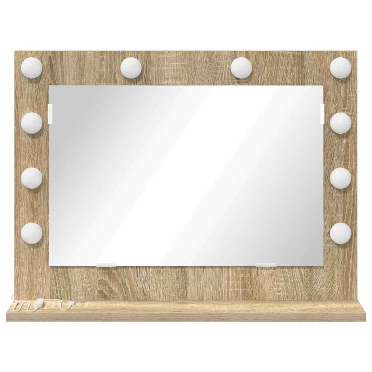 vidaXL Καθρέφτης τουαλέτας Ορθογώνιος Δρύς Sonoma 60 x 45 x 18 εκ.