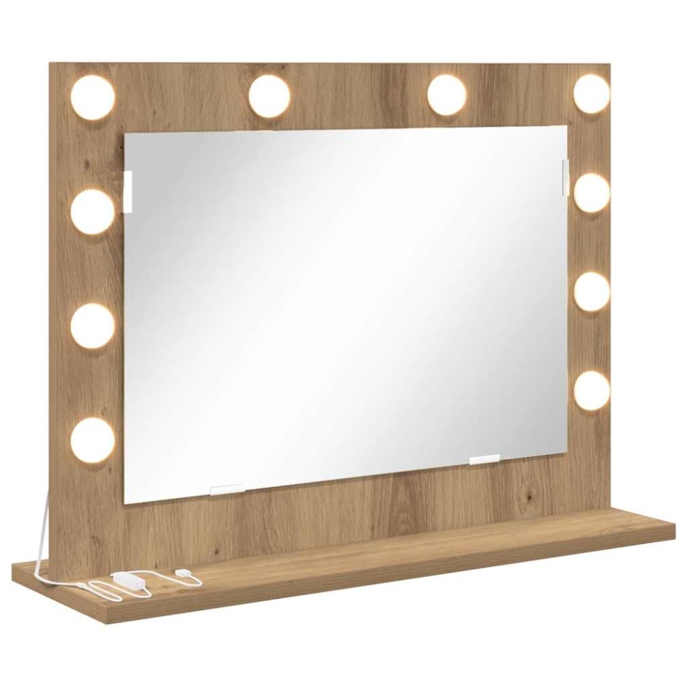 vidaXL Καθρέφτης τουαλέτας Artisan Oak 60 x 45 x 18 εκ. Ορθογώνιος