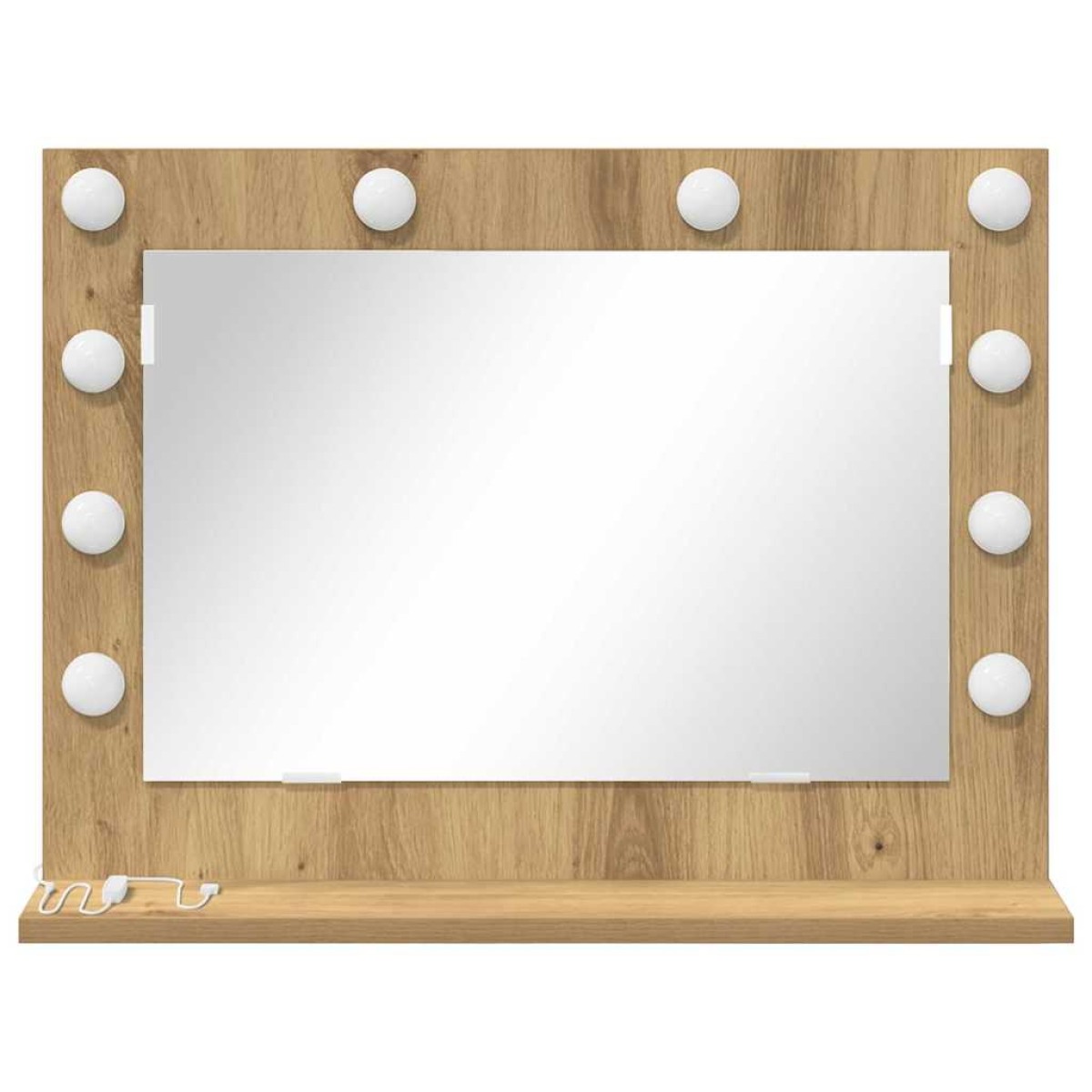 vidaXL Καθρέφτης τουαλέτας Artisan Oak 60 x 45 x 18 εκ. Ορθογώνιος