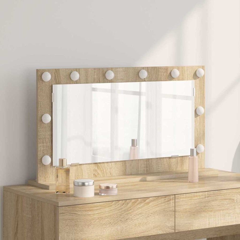 vidaXL Καθρέφτης τουαλέτας Ορθογώνιος Δρύς Sonoma 80 x 45 x 18 εκ.