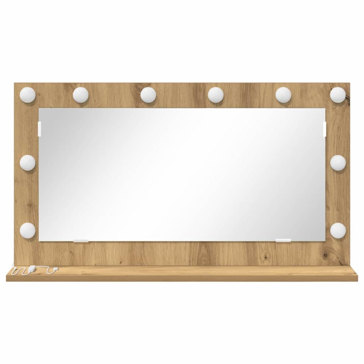 vidaXL Καθρέφτης τουαλέτας Artisan Oak 80 x 45 x 18 εκ. Ορθογώνιος