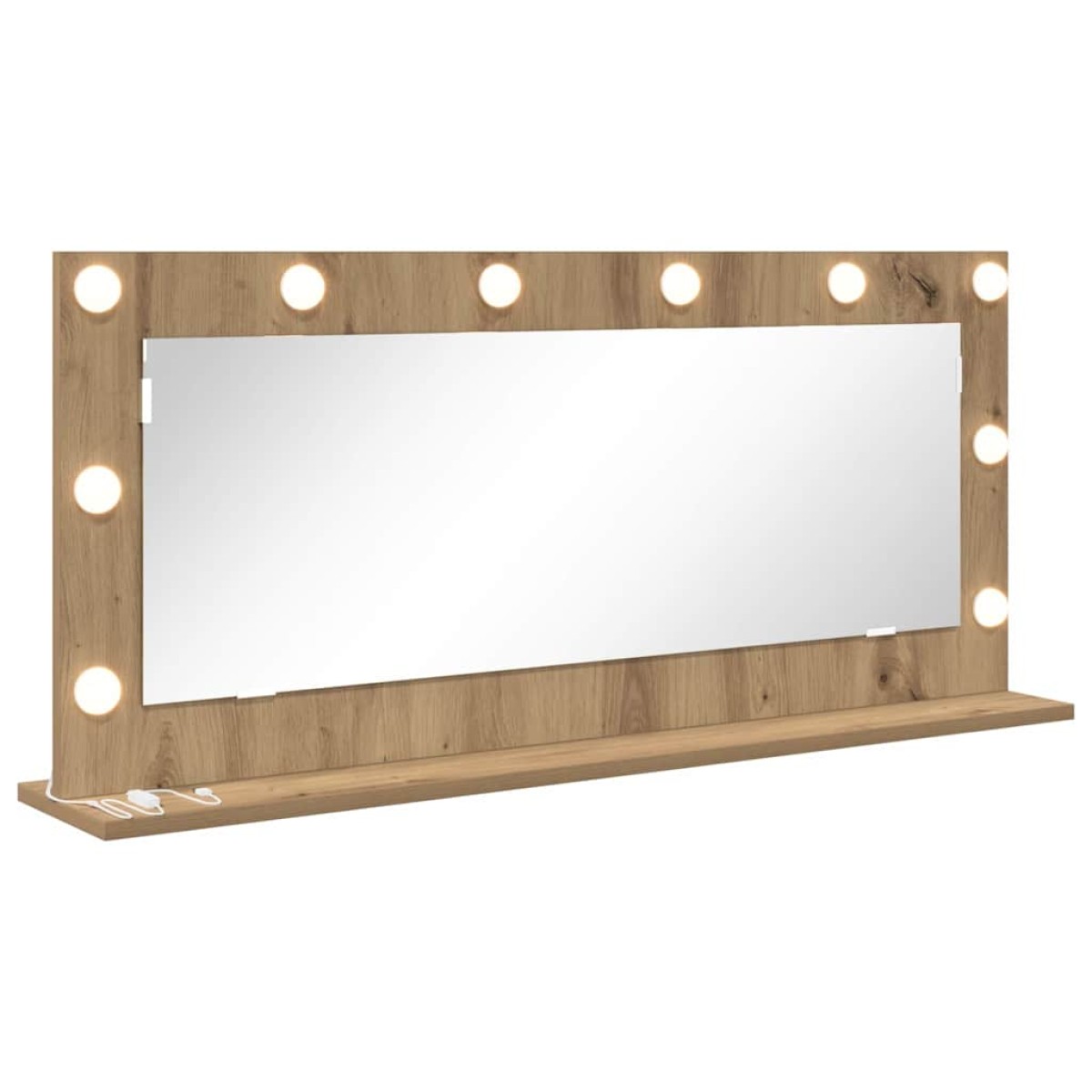 vidaXL Καθρέφτης τουαλέτας Artisan Oak 100 x 45 x 18 εκ. Ορθογώνιος